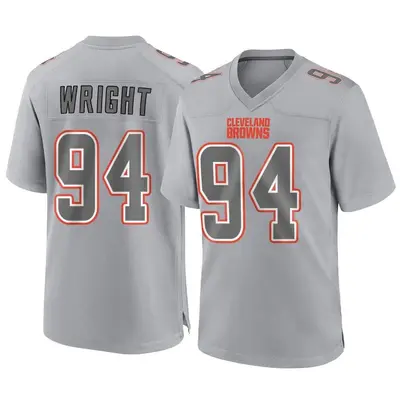 Men's Game Alex Wright Cleveland Browns Gray Atmosphere Fashion Jersey