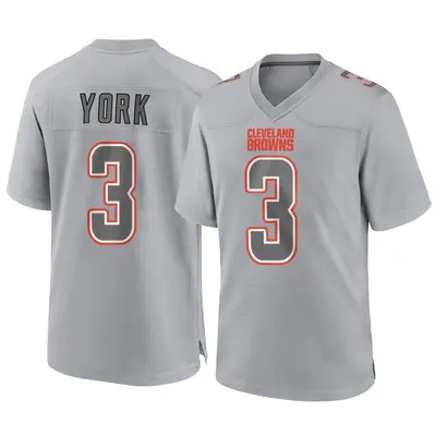 Men's Game Cade York Cleveland Browns Gray Atmosphere Fashion Jersey