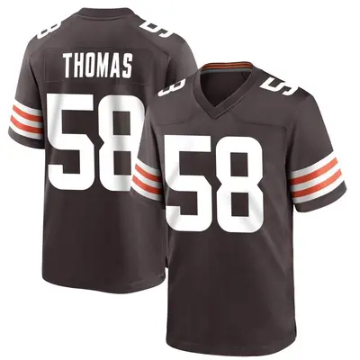 Men's Game Isaiah Thomas Cleveland Browns Brown Team Color Jersey