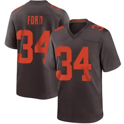 Men's Game Jerome Ford Cleveland Browns Brown Alternate Jersey