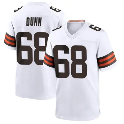 Men's Game Michael Dunn Cleveland Browns White Jersey