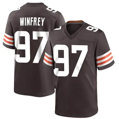 Men's Game Perrion Winfrey Cleveland Browns Brown Team Color Jersey