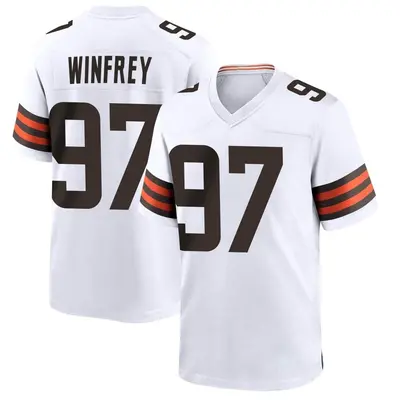 Men's Game Perrion Winfrey Cleveland Browns White Jersey