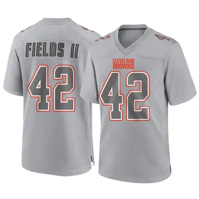 Men's Game Tony Fields II Cleveland Browns Gray Atmosphere Fashion Jersey