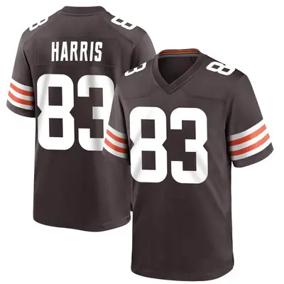 Men's Game Travell Harris Cleveland Browns Brown Team Color Jersey
