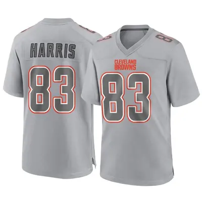 Men's Game Travell Harris Cleveland Browns Gray Atmosphere Fashion Jersey