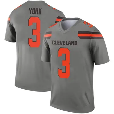 Men's Legend Cade York Cleveland Browns Inverted Silver Jersey