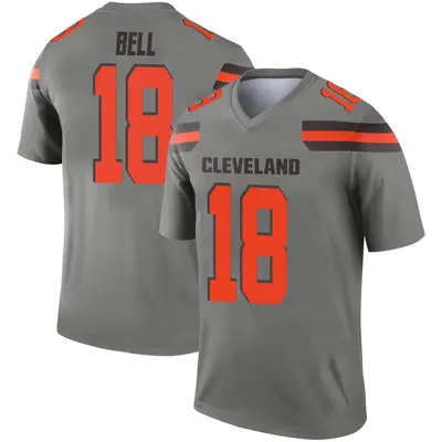 Men's Legend David Bell Cleveland Browns Inverted Silver Jersey
