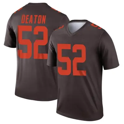 Men's Legend Dawson Deaton Cleveland Browns Brown Alternate Jersey