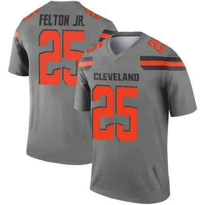 Men's Legend Demetric Felton Jr. Cleveland Browns Inverted Silver Jersey