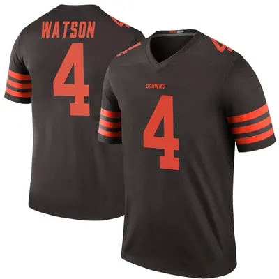 Men's Legend Deshaun Watson Cleveland Browns Brown Color Rush Jersey