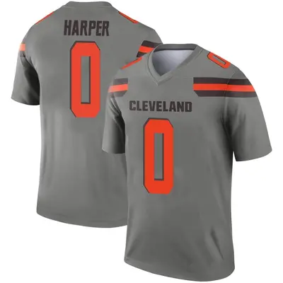 Men's Legend Felix Harper Cleveland Browns Inverted Silver Jersey