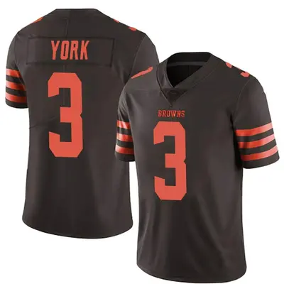 Men's Limited Cade York Cleveland Browns Brown Color Rush Jersey