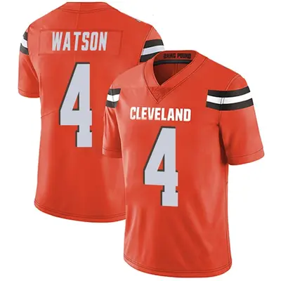 Men's Limited Deshaun Watson Cleveland Browns Orange Alternate Vapor Untouchable Jersey