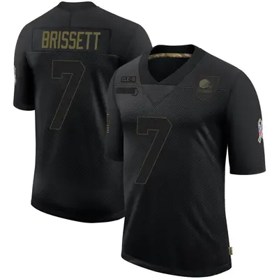 Men's Limited Jacoby Brissett Cleveland Browns Black 2020 Salute To Service Jersey