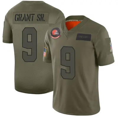 Men's Limited Jakeem Grant Sr. Cleveland Browns Camo 2019 Salute to Service Jersey