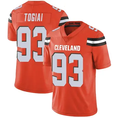 Men's Limited Tommy Togiai Cleveland Browns Orange Alternate Vapor Untouchable Jersey