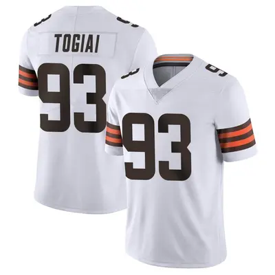 Men's Limited Tommy Togiai Cleveland Browns White Vapor Untouchable Jersey