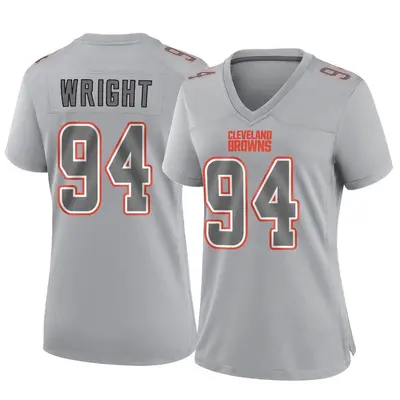 Women's Game Alex Wright Cleveland Browns Gray Atmosphere Fashion Jersey