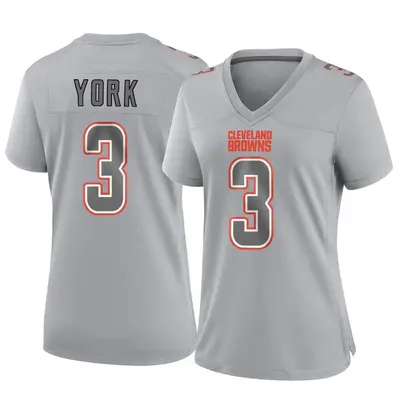 Women's Game Cade York Cleveland Browns Gray Atmosphere Fashion Jersey