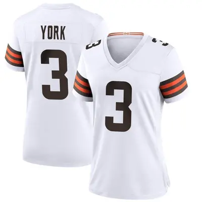 Women's Game Cade York Cleveland Browns White Jersey