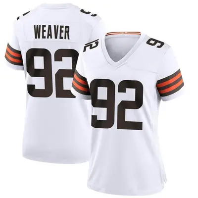 Women's Game Curtis Weaver Cleveland Browns White Jersey