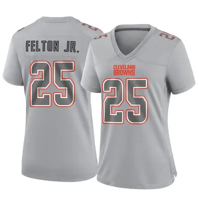 Women's Game Demetric Felton Jr. Cleveland Browns Gray Atmosphere Fashion Jersey
