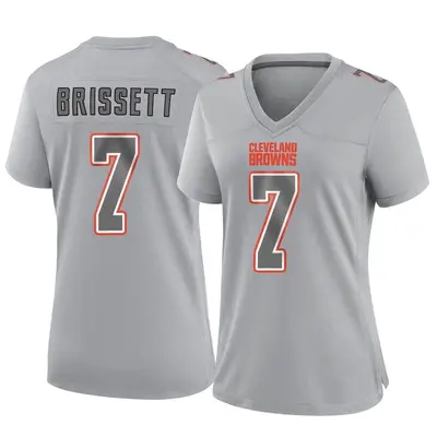 Women's Game Jacoby Brissett Cleveland Browns Gray Atmosphere Fashion Jersey