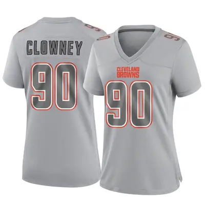 Women's Game Jadeveon Clowney Cleveland Browns Gray Atmosphere Fashion Jersey