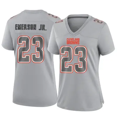 Women's Game Martin Emerson Jr. Cleveland Browns Gray Atmosphere Fashion Jersey