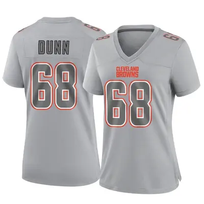 Women's Game Michael Dunn Cleveland Browns Gray Atmosphere Fashion Jersey