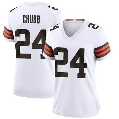 Women's Game Nick Chubb Cleveland Browns White Jersey
