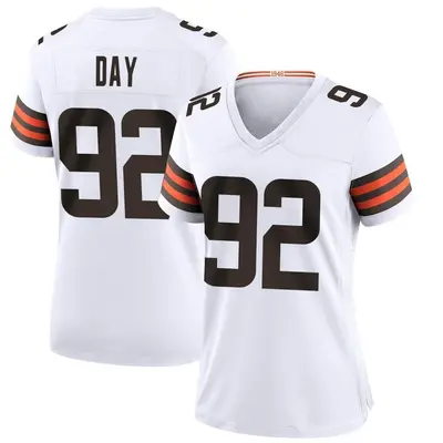 Women's Game Sheldon Day Cleveland Browns White Jersey
