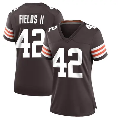 Women's Game Tony Fields II Cleveland Browns Brown Team Color Jersey