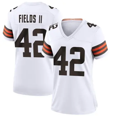Women's Game Tony Fields II Cleveland Browns White Jersey