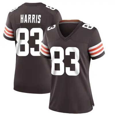 Women's Game Travell Harris Cleveland Browns Brown Team Color Jersey