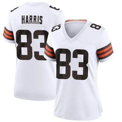 Women's Game Travell Harris Cleveland Browns White Jersey
