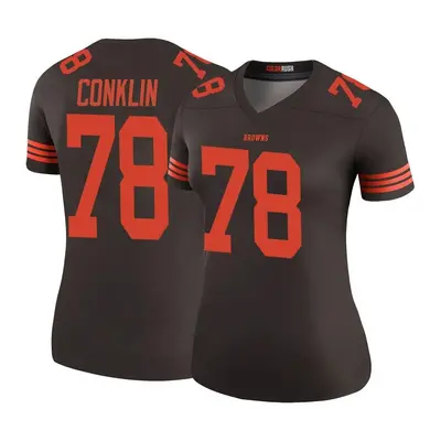 Women's Legend Jack Conklin Cleveland Browns Brown Color Rush Jersey