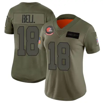 Women's Limited David Bell Cleveland Browns Camo 2019 Salute to Service Jersey