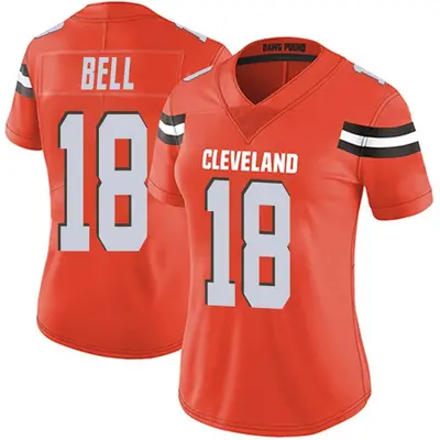Women's Limited David Bell Cleveland Browns Orange Alternate Vapor Untouchable Jersey