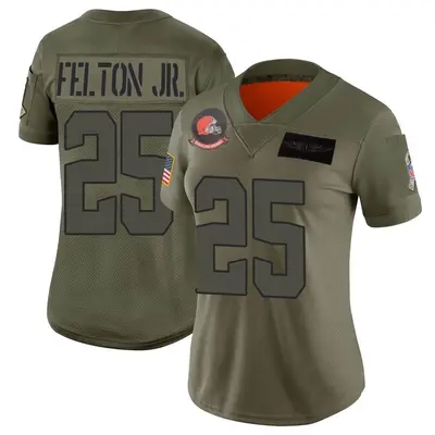 Women's Limited Demetric Felton Jr. Cleveland Browns Camo 2019 Salute to Service Jersey