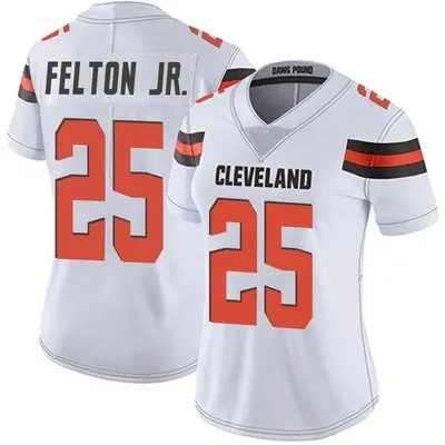 Women's Limited Demetric Felton Jr. Cleveland Browns White Vapor Untouchable Jersey