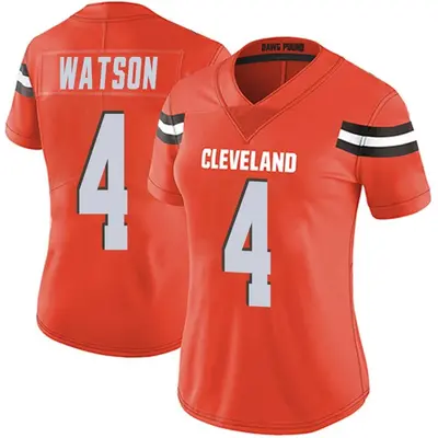 Women's Limited Deshaun Watson Cleveland Browns Orange Alternate Vapor Untouchable Jersey