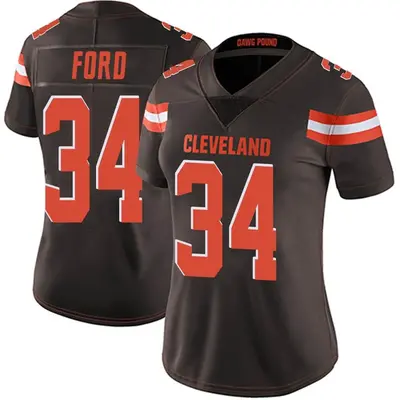 Women's Limited Jerome Ford Cleveland Browns Brown Team Color Vapor Untouchable Jersey