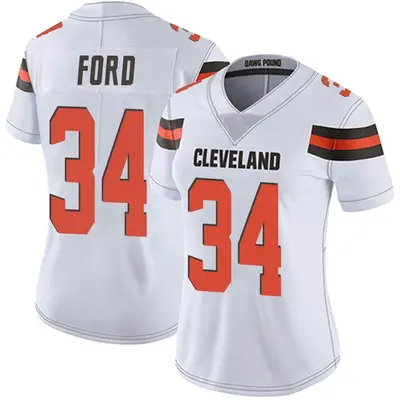 Women's Limited Jerome Ford Cleveland Browns White Vapor Untouchable Jersey