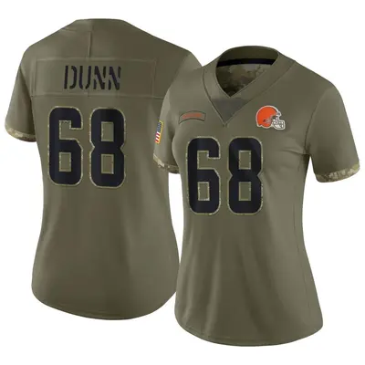 Women's Limited Michael Dunn Cleveland Browns Olive 2022 Salute To Service Jersey
