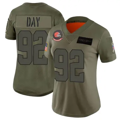 Women's Limited Sheldon Day Cleveland Browns Camo 2019 Salute to Service Jersey