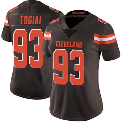 Women's Limited Tommy Togiai Cleveland Browns Brown Team Color Vapor Untouchable Jersey