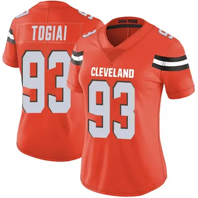 Women's Limited Tommy Togiai Cleveland Browns Orange Alternate Vapor Untouchable Jersey