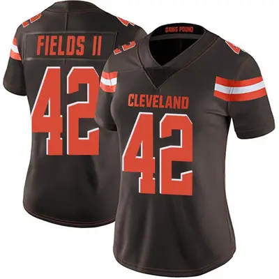 Women's Limited Tony Fields II Cleveland Browns Brown Team Color Vapor Untouchable Jersey
